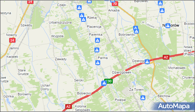 mapa Parma, Parma na mapie Targeo