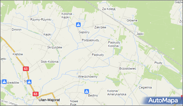 mapa Paskudy, Paskudy na mapie Targeo