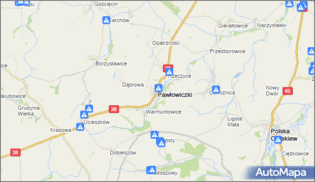 mapa Pawłowiczki, Pawłowiczki na mapie Targeo