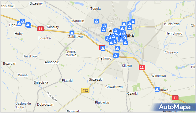 mapa Pętkowo, Pętkowo na mapie Targeo