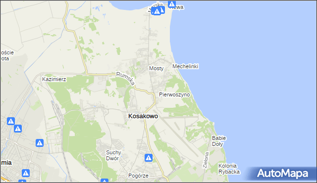 mapa Pierwoszyno, Pierwoszyno na mapie Targeo