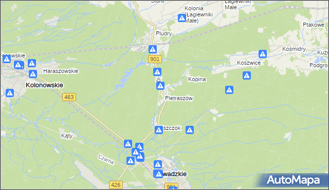 mapa Pietraszów, Pietraszów na mapie Targeo