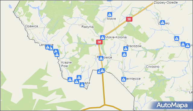 mapa Pietrowice, Pietrowice na mapie Targeo