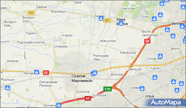 mapa Piotrkówek Mały, Piotrkówek Mały na mapie Targeo