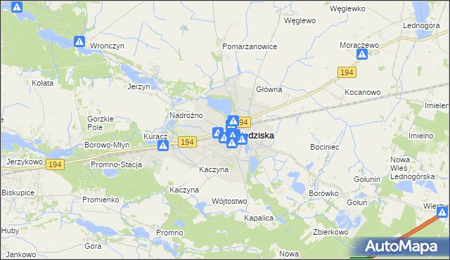 mapa Pobiedziska, Pobiedziska na mapie Targeo