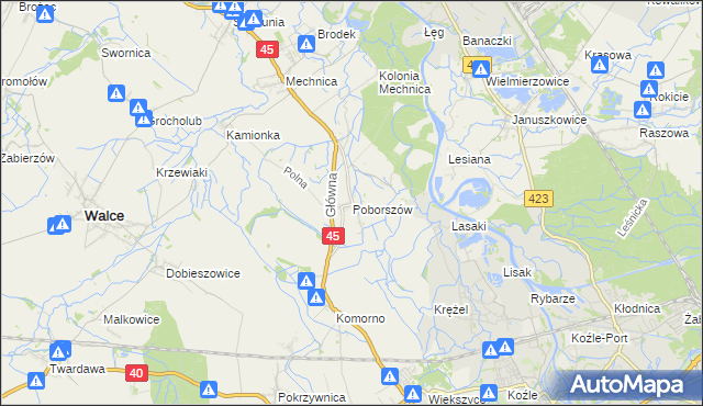 mapa Poborszów, Poborszów na mapie Targeo