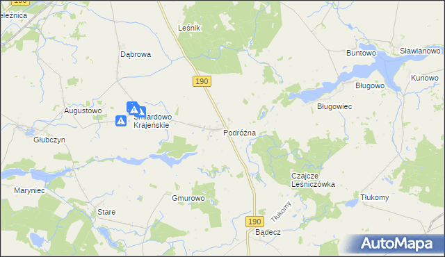 mapa Podróżna, Podróżna na mapie Targeo