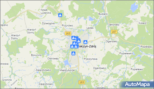 mapa Połczyn-Zdrój, Połczyn-Zdrój na mapie Targeo