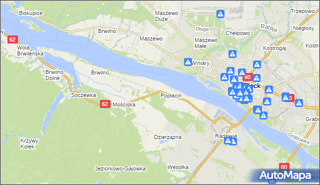 mapa Popłacin, Popłacin na mapie Targeo