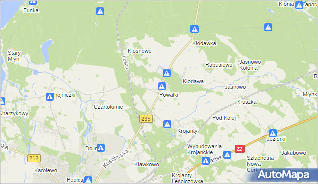 mapa Powałki, Powałki na mapie Targeo