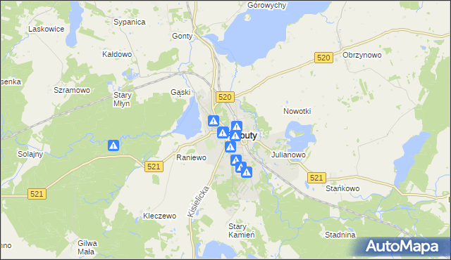 mapa Prabuty powiat kwidzyński, Prabuty powiat kwidzyński na mapie Targeo