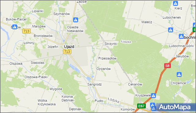 mapa Przesiadłów, Przesiadłów na mapie Targeo