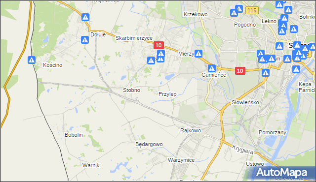 mapa Przylep, Przylep na mapie Targeo