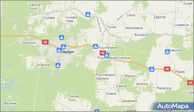 mapa Przymiłowice-Kotysów, Przymiłowice-Kotysów na mapie Targeo