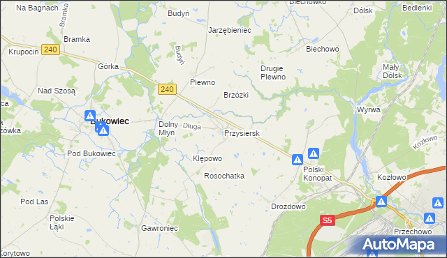 mapa Przysiersk, Przysiersk na mapie Targeo