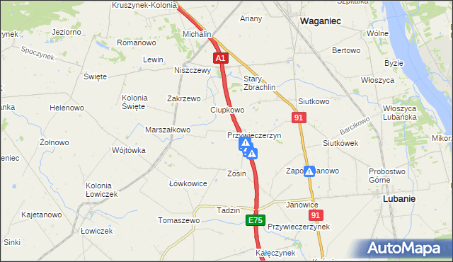 mapa Przywieczerzyn, Przywieczerzyn na mapie Targeo