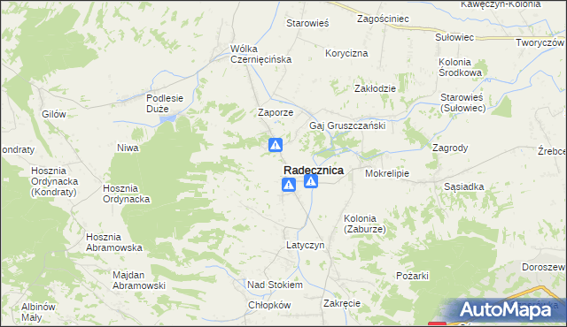 mapa Radecznica, Radecznica na mapie Targeo