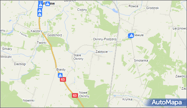 mapa Radomyśl gmina Wiśniew, Radomyśl gmina Wiśniew na mapie Targeo