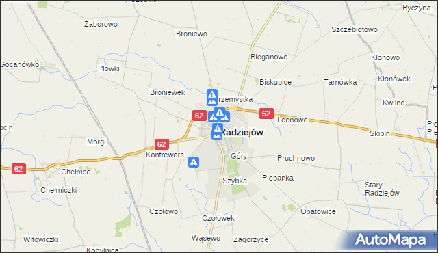 mapa Radziejów, Radziejów na mapie Targeo