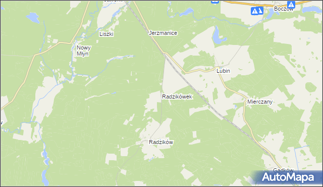 mapa Radzikówek, Radzikówek na mapie Targeo