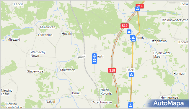 mapa Rajsk, Rajsk na mapie Targeo