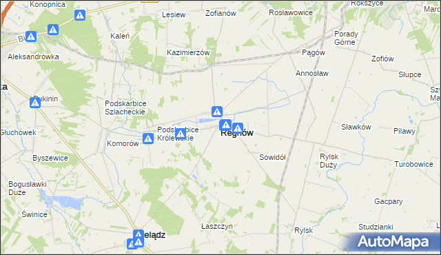 mapa Regnów, Regnów na mapie Targeo