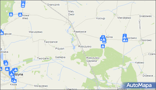 mapa Robczysko, Robczysko na mapie Targeo
