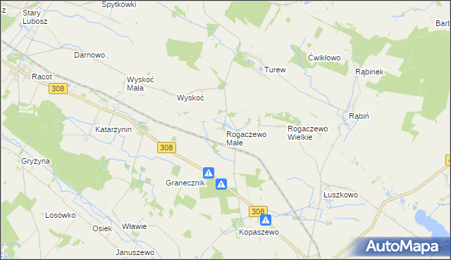 mapa Rogaczewo Małe, Rogaczewo Małe na mapie Targeo