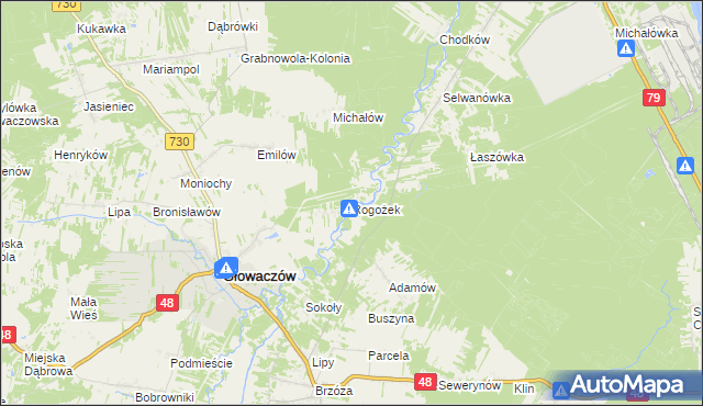 mapa Rogożek, Rogożek na mapie Targeo