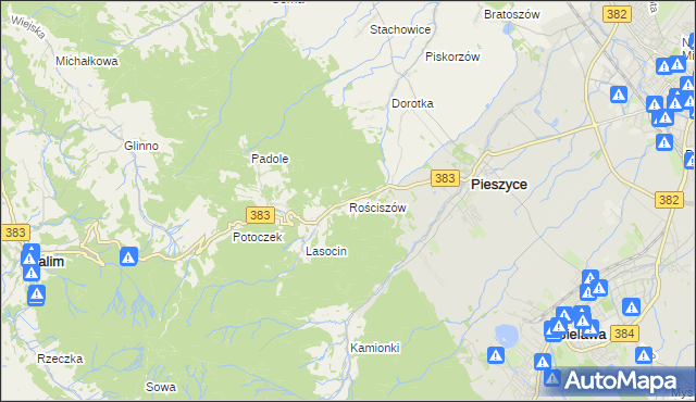 mapa Rościszów, Rościszów na mapie Targeo