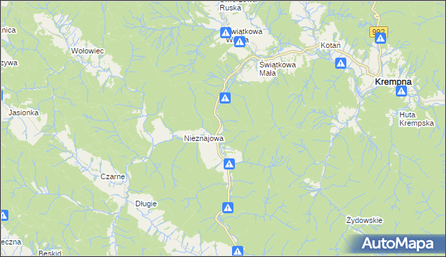 mapa Rozstajne, Rozstajne na mapie Targeo