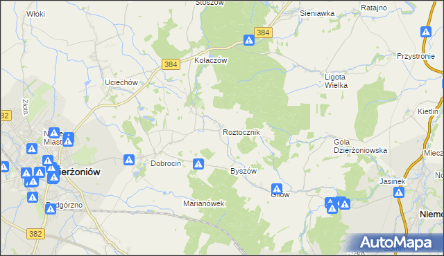 mapa Roztocznik, Roztocznik na mapie Targeo