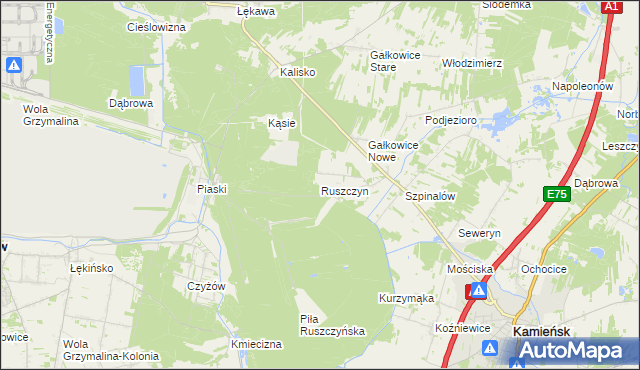 mapa Ruszczyn, Ruszczyn na mapie Targeo