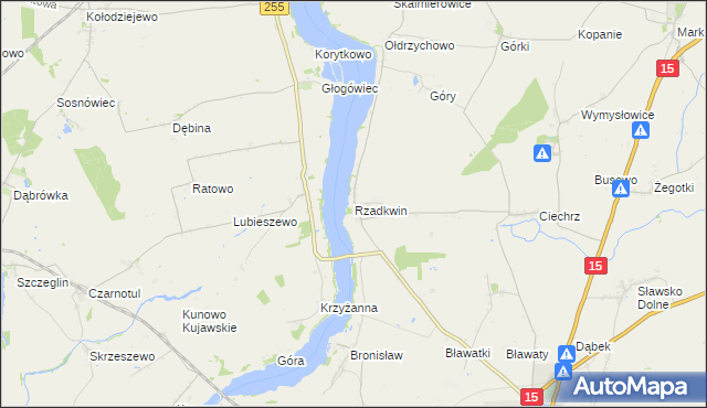mapa Rzadkwin, Rzadkwin na mapie Targeo