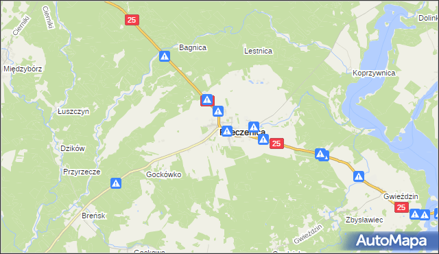 mapa Rzeczenica, Rzeczenica na mapie Targeo