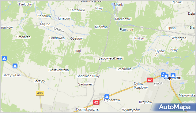 mapa Sadowiec-Pieńki, Sadowiec-Pieńki na mapie Targeo