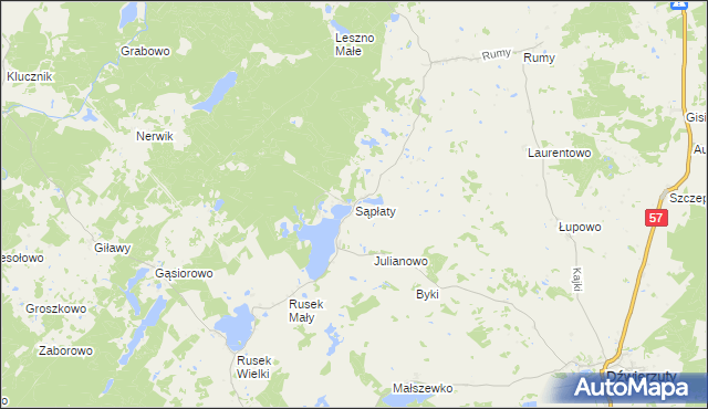 mapa Sąpłaty, Sąpłaty na mapie Targeo