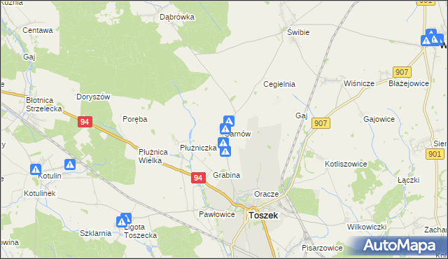 mapa Sarnów gmina Toszek, Sarnów gmina Toszek na mapie Targeo