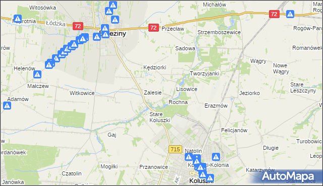 mapa Ścibiorów, Ścibiorów na mapie Targeo
