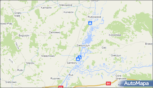 mapa Sieburczyn, Sieburczyn na mapie Targeo