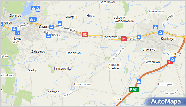 mapa Siekierki Małe, Siekierki Małe na mapie Targeo