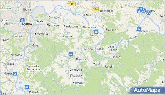 mapa Sielnica, Sielnica na mapie Targeo