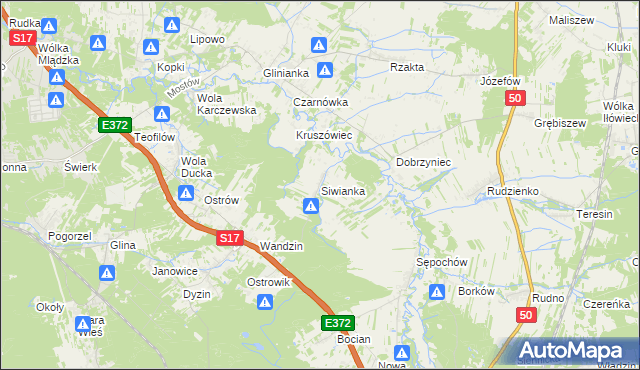 mapa Siwianka, Siwianka na mapie Targeo