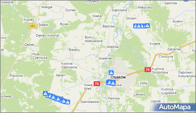 mapa Skaleniec, Skaleniec na mapie Targeo
