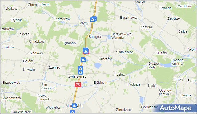 mapa Skorzów, Skorzów na mapie Targeo