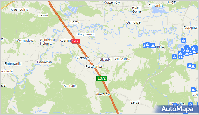 mapa Skrudki, Skrudki na mapie Targeo