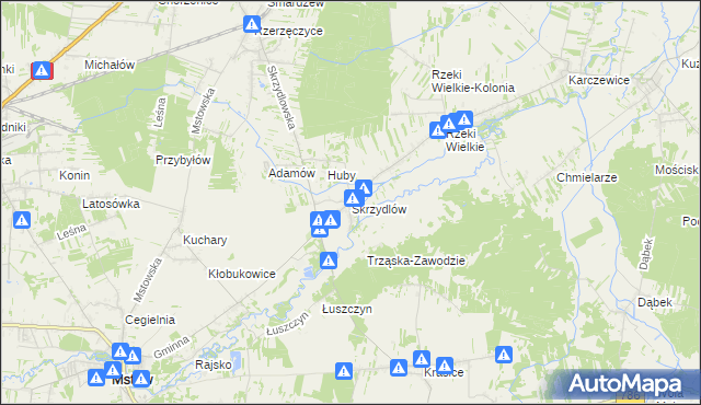 mapa Skrzydlów, Skrzydlów na mapie Targeo