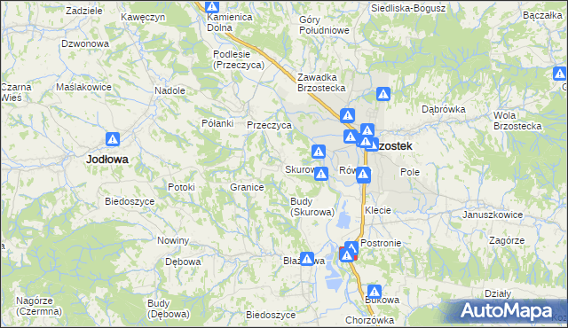 mapa Skurowa, Skurowa na mapie Targeo