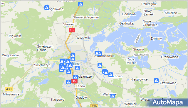 mapa Sławoszowice, Sławoszowice na mapie Targeo