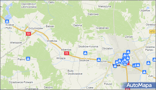 mapa Słodków-Kolonia, Słodków-Kolonia na mapie Targeo